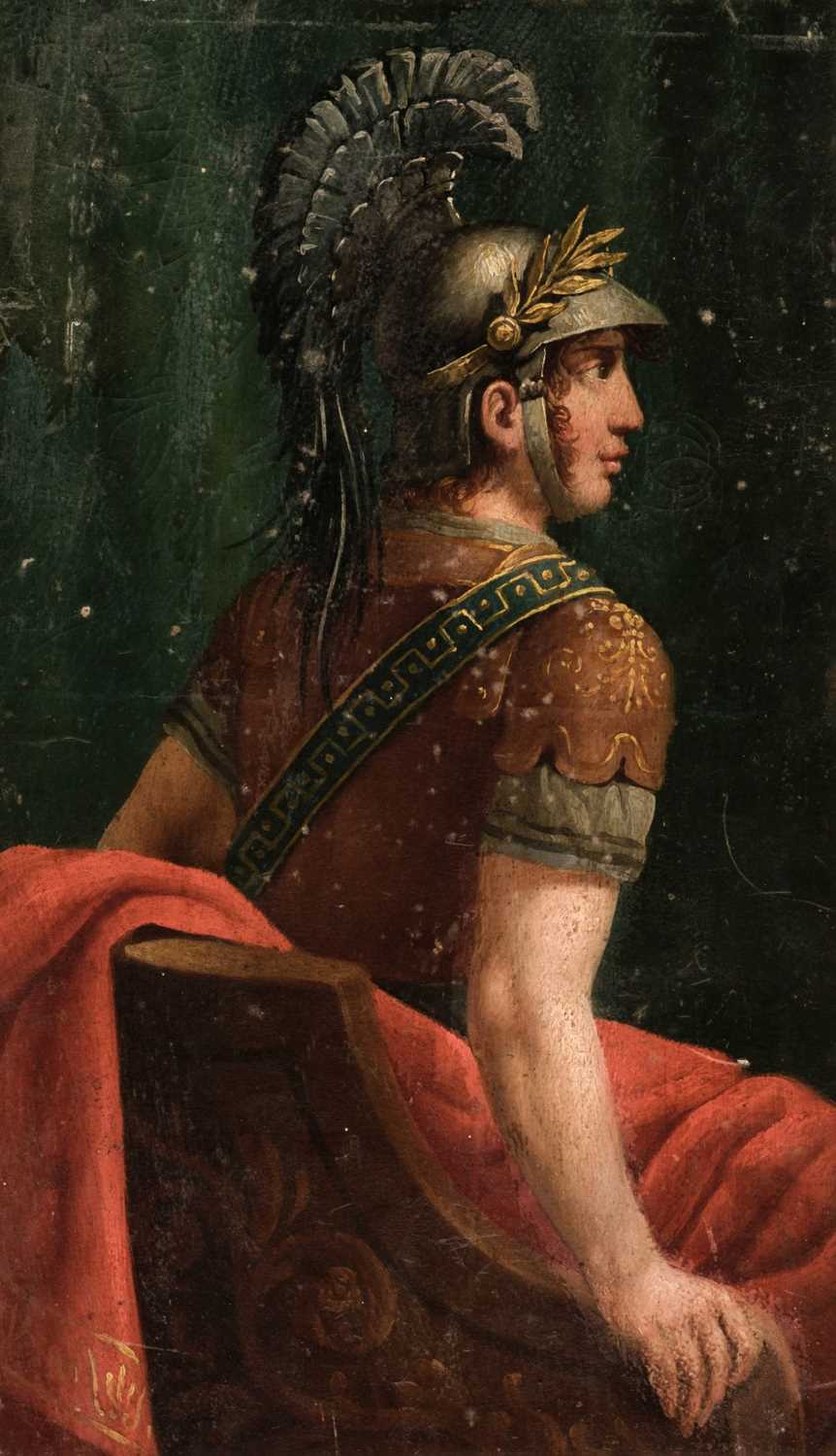 Lot 14 - Circle of Gavin Hamilton (1723-1798). Seated Roman Soldier, circa 1770