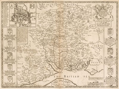 Lot 61 - Hampshire. Speed (John), Hantshire described and devided, Thomas Bassett & Richard Chiswell, 1676