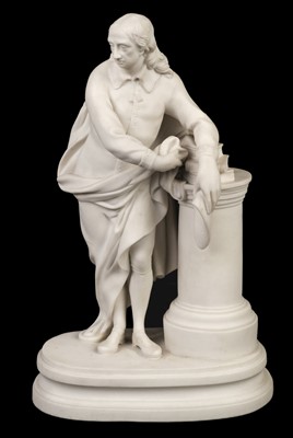 Lot 503 - Parian figure. A Parian ware figure of John Milton, 19th century
