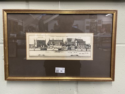 Lot 66 - Hollar (Wenceslaus Von Prachna, 1607-1677). Westminster from the River, 1647, etching