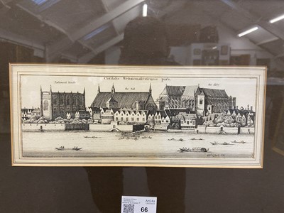 Lot 66 - Hollar (Wenceslaus Von Prachna, 1607-1677). Westminster from the River, 1647, etching