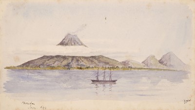 Lot 193 - Views of Java and Rio de Janeiro, watercolour paintings and drawings, 1835