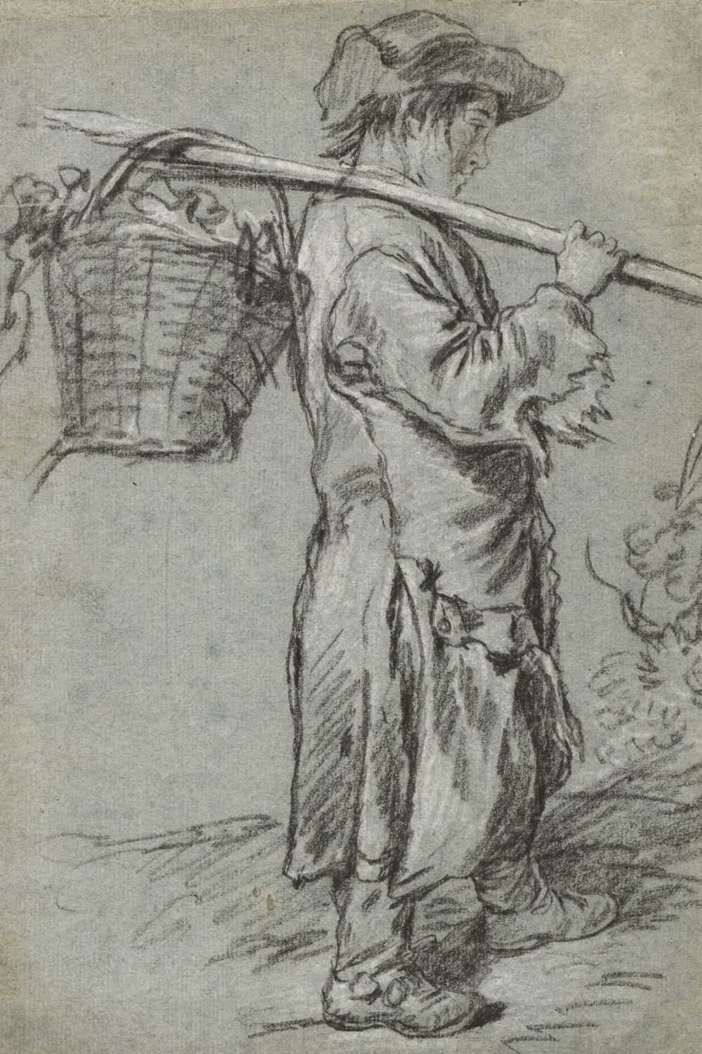 Lot 35 - Jeaurat (Etienne, 1699-1789). Young man with a panier