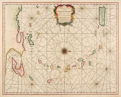 Lot 118 - The Caribbean. Mount (Richard & Page Thomas), A Correct Chart of the Caribbee..., 1715 - 50
