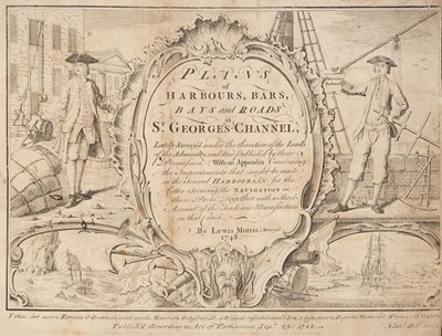 Lot 44 - Morris (Lewis). Plans of Harbours, Bars, Bays and Roads of St. George's Channel, 1748