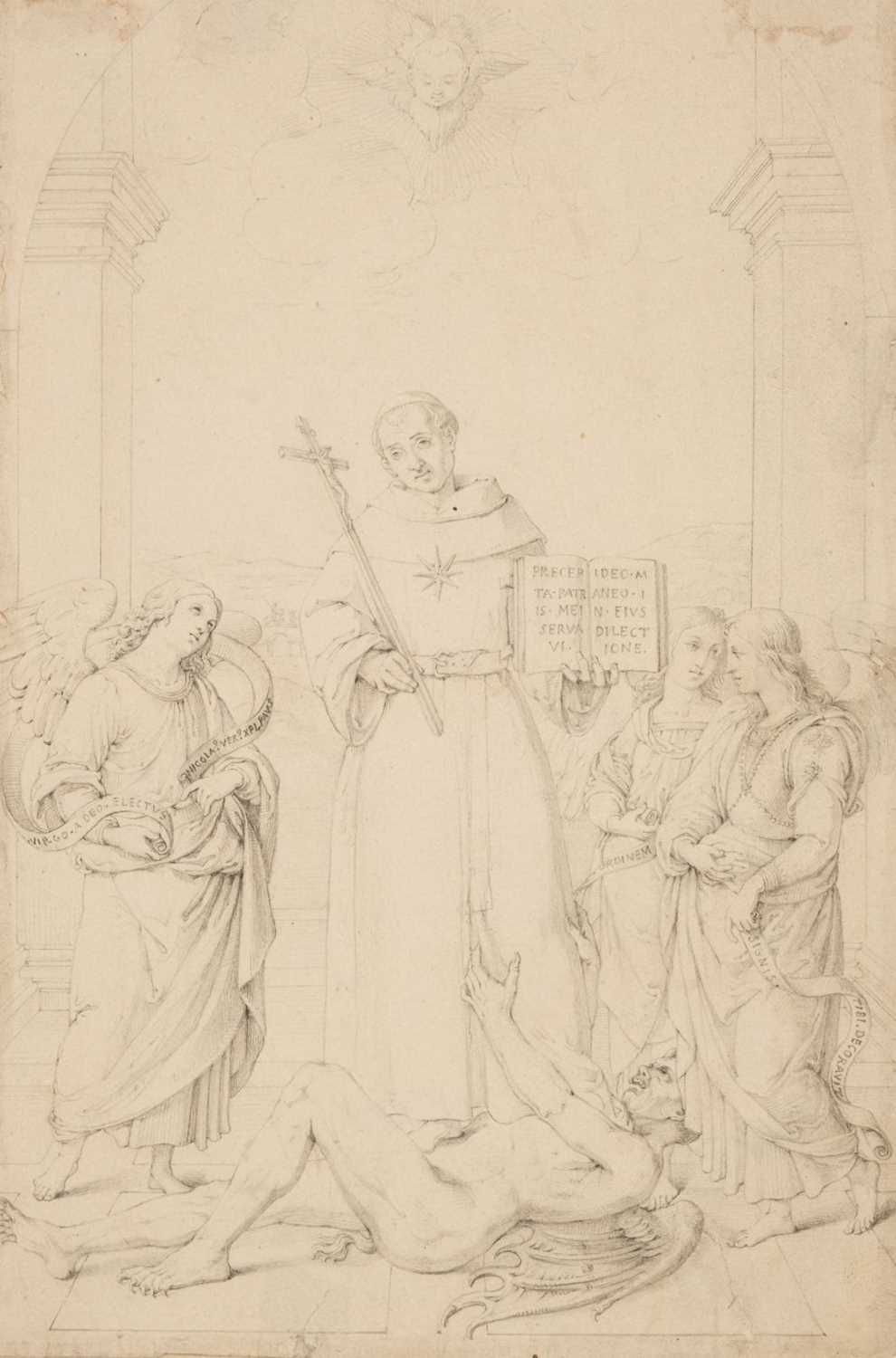 Lot 44 - Fuhrich (Joseph, 1800-1876). Saint Nicholas of Tolentino, pencil, and another similar