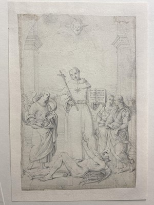 Lot 44 - Fuhrich (Joseph, 1800-1876). Saint Nicholas of Tolentino, pencil, and another similar