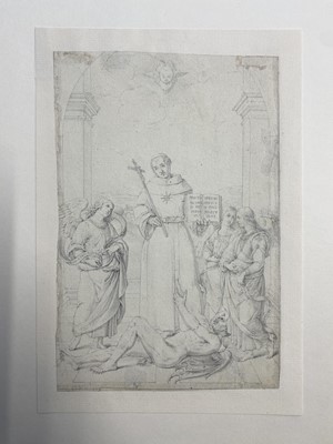 Lot 44 - Fuhrich (Joseph, 1800-1876). Saint Nicholas of Tolentino, pencil, and another similar