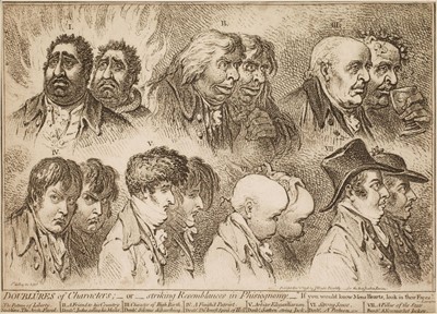 Lot 209 - Gillray (James). Doublures of Characters; - or - Striking Resemblances in Phisiognomy, 1798