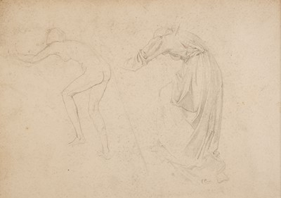 Lot 131 - Strudwick (John Melhuish, 1800-1862). Three studies of female figures, pencil on wove paper