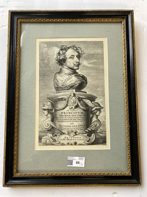 Lot 65 - Van Dyck (Anthony, 1599-1641 and Jacobus Neeffs, 1604-1667). Frontispiece to the series Icones...