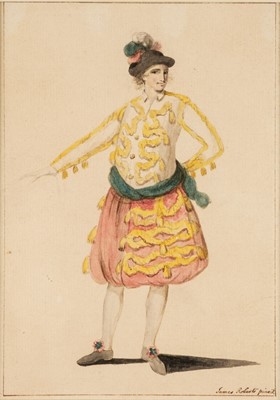 Lot 80 - Roberts (James, circa 1740-1809). Actor in Costume, watercolour