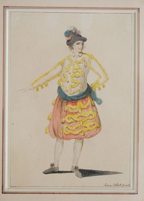 Lot 38 - Roberts (James, circa 1740-1809). Actor in Costume, watercolour