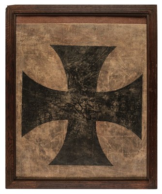 Lot 395 - WWI German Aircraft Canvas. A section of canvas cut from a WWI German aircraft