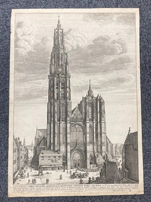 Lot 68 - Hollar (Wenceslaus, 1607-1677). View of Antwerp Cathedral, 1649 [but 1678-94]