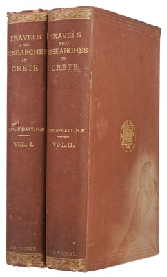 Lot 19 - Spratt (Thomas). Travels and Researches in Crete, 2 volumes, 1st edition, presentation copy, 1865