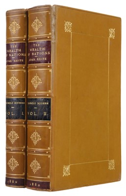 Lot 299 - Smith (Adam). An Inquiry into the Nature and Causes of the Wealth of Nations, 2 vols, 1880