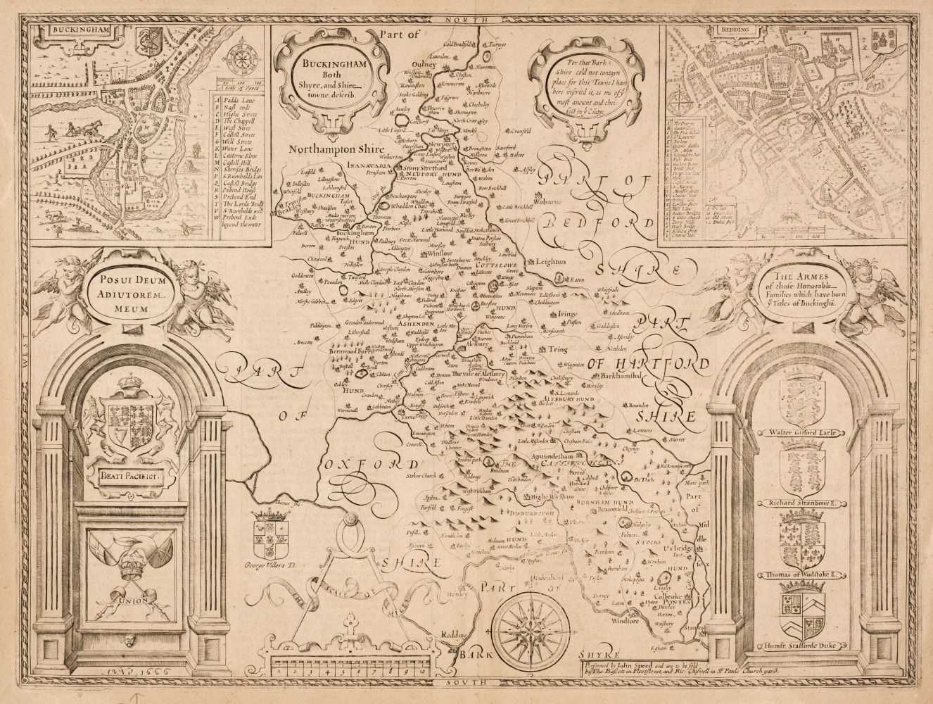 Lot 82 - Buckinghamshire. Speed (John), Buckingham Both Shire and Shire Towne, circa 1676