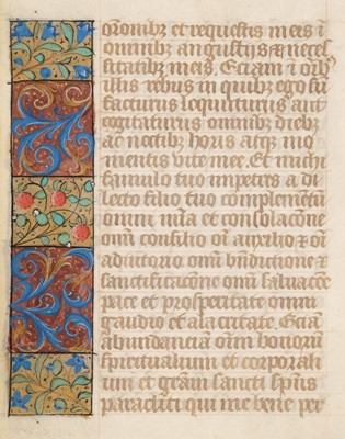 Lot 230 - Illuminated Leaf. An Illuminated Leaf from a Book of Hours, circa 1500