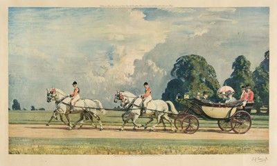 Lot 165 - Munnings (Alfred James, 1878-1959) The Royal Family in Windsor Great Park, 1935