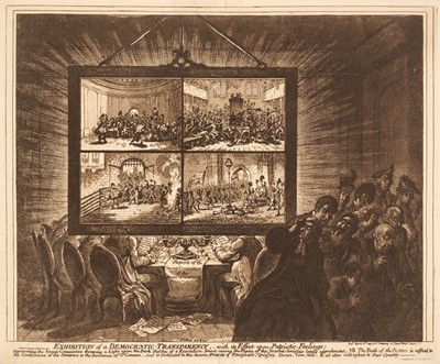 Lot 212 - Gillray (James). Exhibition of a Democratic Transparency..., H. Humphrey, April 15th 1799