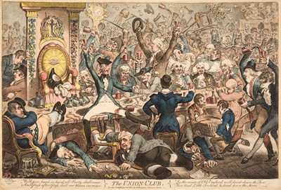 Lot 229 - Gillray (James). The Union Club, London: H. Humphreys, Jan 21st, 1801