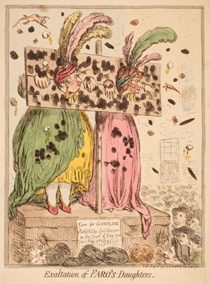 Lot 211 - Gillray (James). Exaltation of Faro's Daughters, London: H. Humphreys, May 12th, 1796