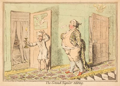 Lot 226 - Gillray (James). The Grand-Signior retiring, London: H. Humphreys, May 25th, 1796