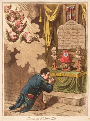 Lot 222 - Gillray (James). Shrine at St. Ann's Hill, London: H. Humphreys, May 26th 1798