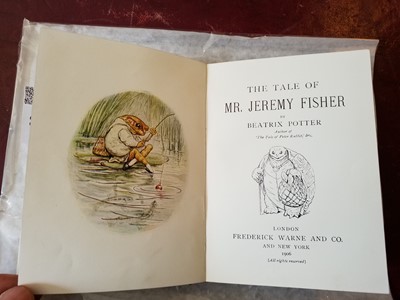 Lot 53 - Potter (Beatrix). The Tale of Mr. Jeremy Fisher, 1st deluxe edition, London: Warne, 1906