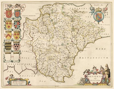Lot 89 - Devon. Blaeu (Johannes), Devonia vulgo Devon-Shire, 1645 or later