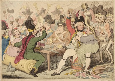 Lot 213 - Gillray (James). Fatigues of the Campaign in Flanders, H. Humphrey, May 20th 1793