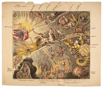 Lot 219 - Gillray (James). Phaeton alarm'd! H. Humphrey March 22nd 1808