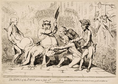 Lot 227 - Gillray (James). The Hopes of the Party prior to July 14th..., S. W. Fores, July 19th, 1791