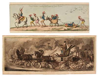 Lot 204 - Gillray (James).  What can little T. O. do? - why drive a Paheton and Two!! ..., H. Humphrey, 1801