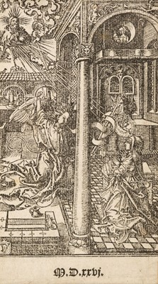 Lot 181 - Prints. Title page from a printed Book of Hours, 1526 and 20 various framed engravings, portraits, etc., 18th/19th c.