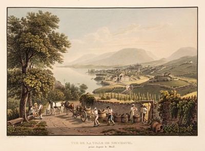 Lot 20 - Switzerland. An album of 35 fine colour aquatint Swiss views after Wetzel, circa 1820 -1830