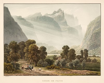 Lot 20 - Switzerland. An album of 35 fine colour aquatint Swiss views after Wetzel, circa 1820 -1830