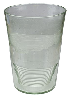Lot 521 - Graf Zeppelin. An art deco green soda glass ice bucket circa 1930s