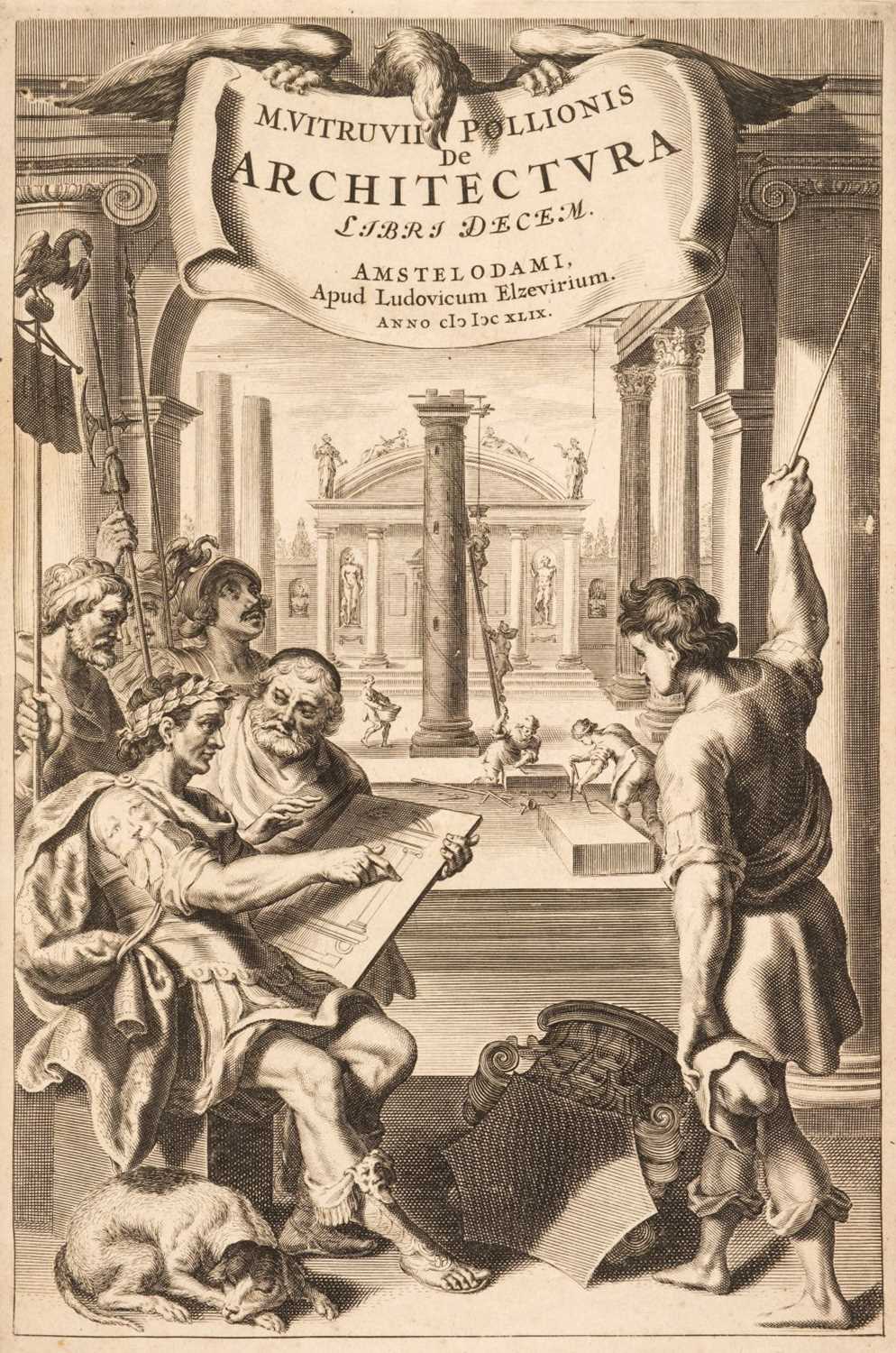 Lot 322 - Vitruvius Pollio (Marcus). De Architectura Libri Decem…, Leiden: Louis Elzevier, 1649