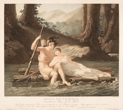 Lot 232 - Simon (Peter). Atala et Chactas traversant un Fleuve de la Floride & Atala et Chactas..., [1801]