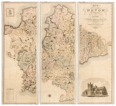 Lot 128 - Devon. Greenwood (C. & J.), Map of the County of Devon from an Actual Survey..., 1827