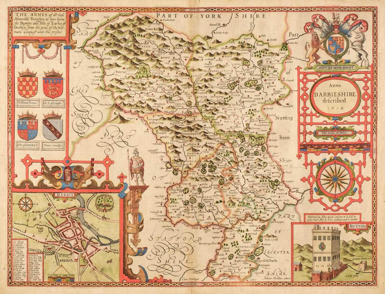 Lot 91 - Derbyshire. Speed (John), Anno Darbieshire described, J. Sudbury & George Humble, circa 1627