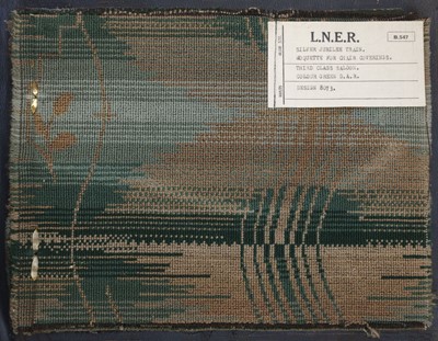 Lot 488 - London and North Eastern Railway. The Silver Jubilee Third Class, an album of seating fabric samples