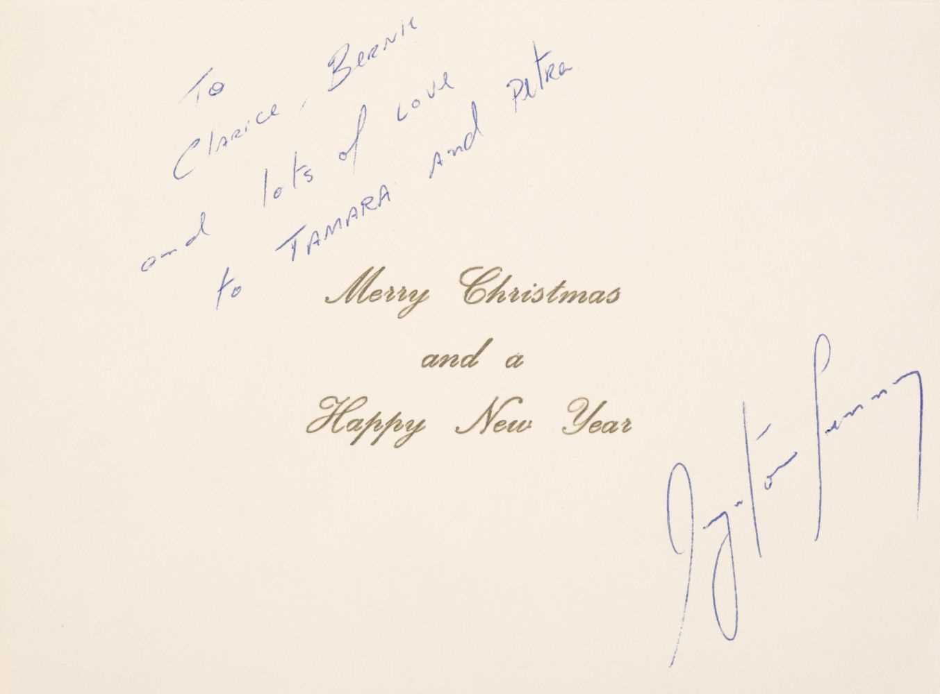 Lot 392 - Senna (Ayrton, 1960-1994), Signed Christmas Card, ‘Ayrton Senna’, no date
