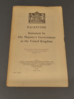 Lot 35 - Palestine and the Middle-East. Palestine Partition Commission Report, 1938