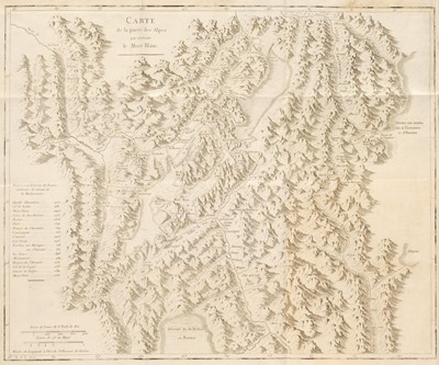 Lot 42 - Saussure (Horace-Bènedict de). Voyages dans les Alpes, 4 vols, 1st & 2nd ed, 1796-1804