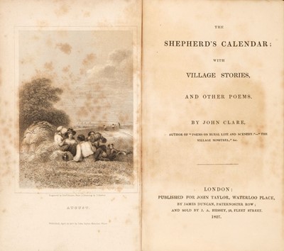 Lot 447 - Clare (John). The Shepherd's Calendar; with Village Stories, and Other Poems, 1st edition, 1827
