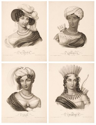 Lot 207 - Geoffroy (Charles). L'Europe, L'Afrique, L'Asie [and] L'Amerique, circa 1850
