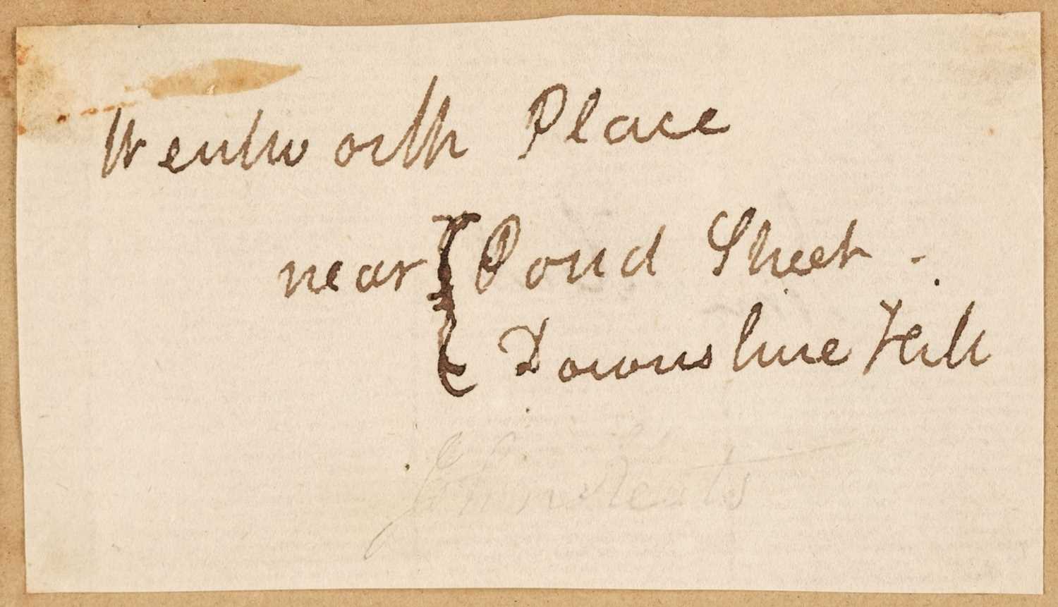 Lot 220 - Keats (John, 1795-1821), Autograph Address Slip, c. 1818-20